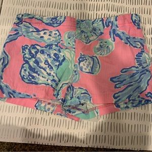 Lily Pulitzer Adie shorts pink pout barefoot princess size 14